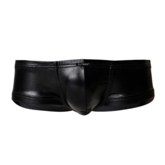 C4M Booty Shorts Black Leatherette Large